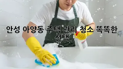 안성 아양동 주택 관리 청소🏡✨ 똑똑한 선택!